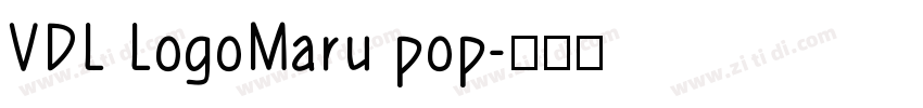 VDL LogoMaru pop字体转换